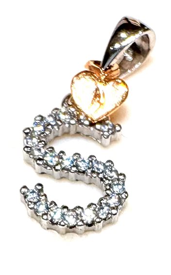 Pendant Sommer Woman ALFABETO in White Gold Cubic Zirconia S ZIRC P US/Z 0.80 BR - S ZIRC P US/Z 0.80 BR